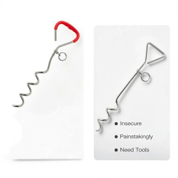 Supet Dog Tie Out Cable Stainless Steel Stake Turquoise Red-2