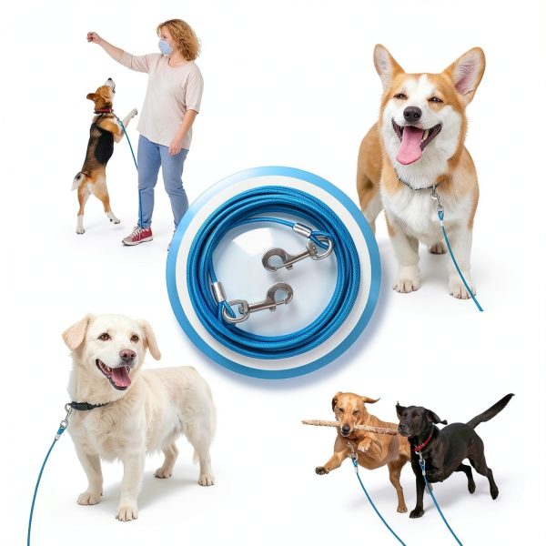 HaiYUAN Dog Tie Out Cable Durable Steel Rust Proof-5
