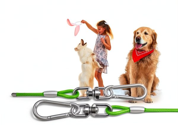 HaiYUAN Dog Tie Out Cable Steel PVC Coated Heavy Duty-6