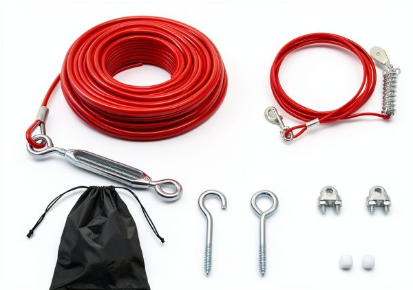 LUFFWELL Dog Tie Out Cable Heavy Duty Stainless Steel-1