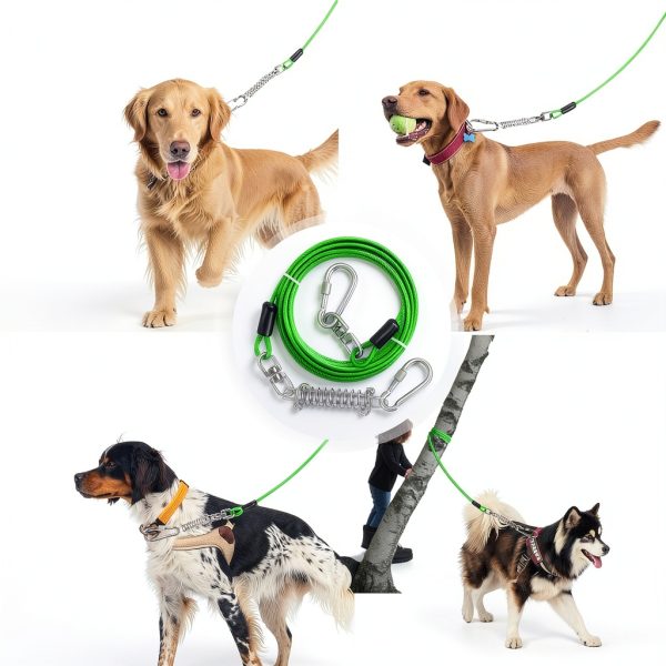 Jenico Dog Tie Out Cable Heavy Duty Tangle Free Pet Leash-6