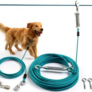 Joyrally Heavy Duty Dog Tie Out Stainless Steel Trolley-0