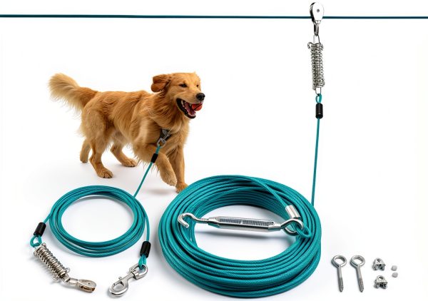 Joyrally Heavy Duty Dog Tie Out Stainless Steel Trolley-0