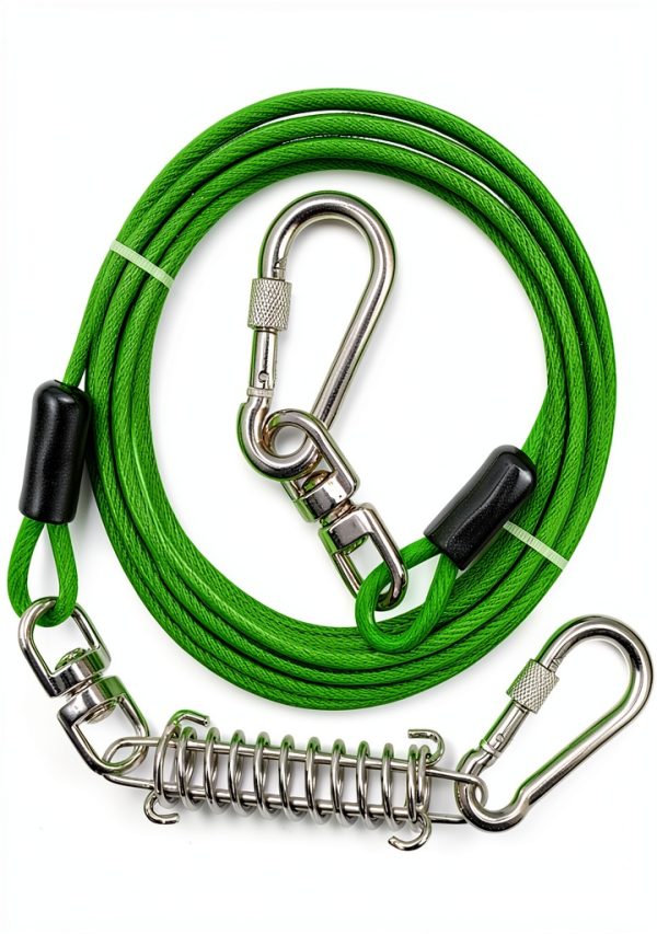 Jenico Dog Tie Out Cable Heavy Duty Tangle Free Pet Leash-0