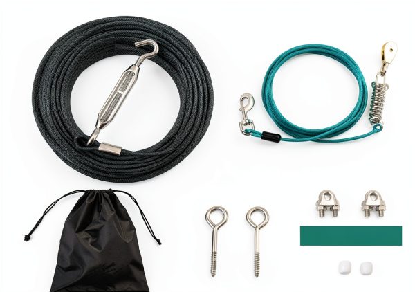 LUFFWELL Dog Tie Out Cable Heavy Duty Stainless Steel-1