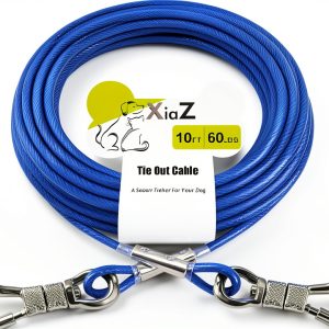 XiaZ Dog Tie Out Cable Stainless Steel Reflective Pet Safety-0