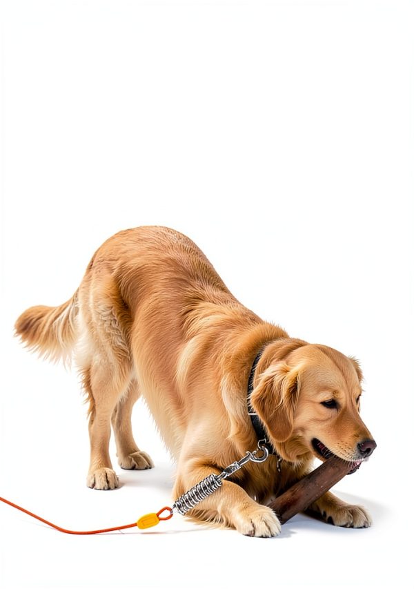 Petbobi Dog Tie Out Cable Orange 30ft Secured Upgrade-4