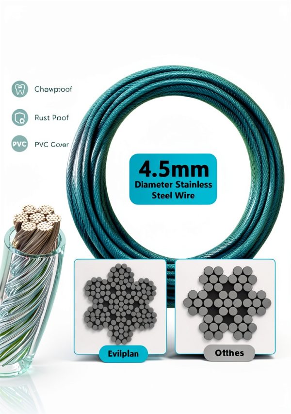 Evilplan Reflective Dog Tie Out Cable Heavy Duty Pet Runner-2