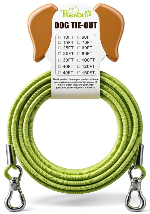Tresbro Heavy Duty Dog Tie Out Cable Stainless Steel-6