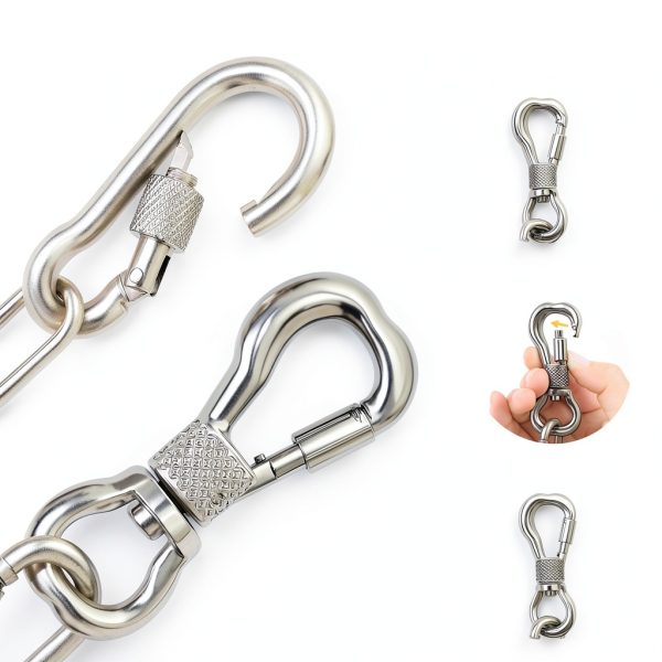 Tresbro Dog Tie Out Cable Metal Chain Rotatable Buckle-1