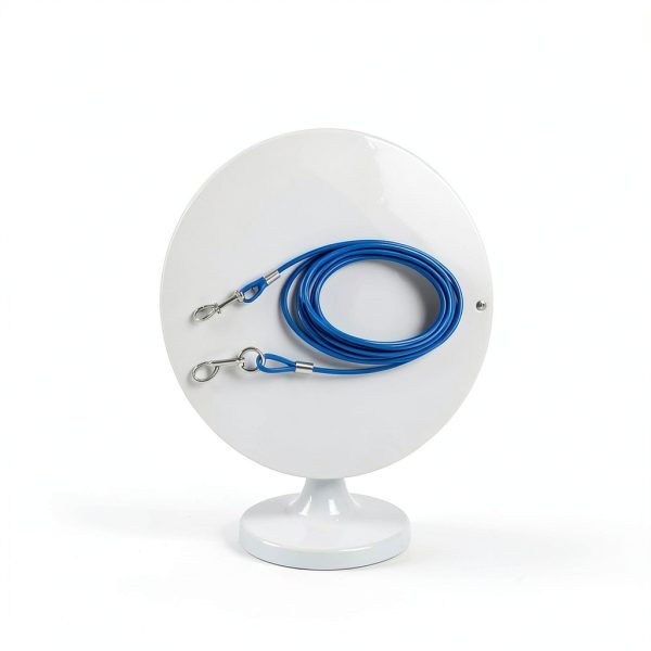 CLKHOWL Dog Tie Out Cable Heavy Duty Spiral Stake Blue-5