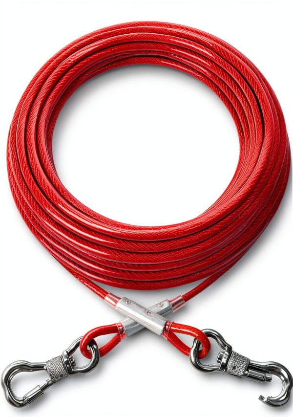 XiaZ Dog Tie Out Cable Stainless Steel Reflective Pet Safety-0