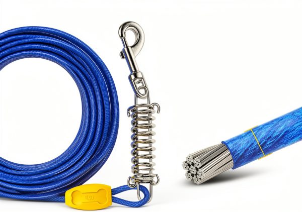 Petbobi Dog Tie Out Cable Leash Heavy Duty Outdoor Stake-1