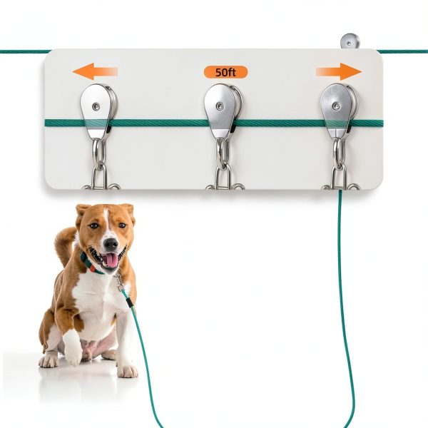 Joyrally Heavy Duty Dog Tie Out Stainless Steel Trolley-4