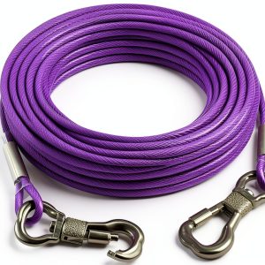 Tresbro Heavy Duty Dog Tie Out Cable Stainless Steel Leash-0