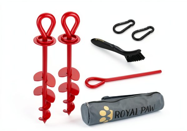 Dog Tie Out Stake ROYAL PAW Stainless Steel Heavy Duty-1