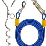 Petbobi Dog Tie Out Cable Leash Heavy Duty Outdoor Stake-0