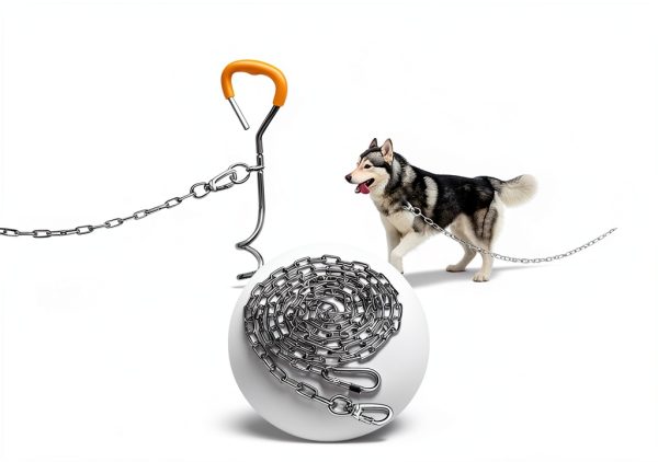 Snagle Paw Heavy Duty Dog Chain Leash Rust Proof Tether-5
