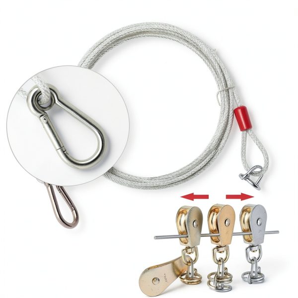 PAWNISAW Dog Tie Out Cable Stainless Steel 100ft Pet Safety-3