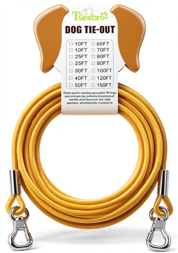 Tresbro Heavy Duty Dog Tie Out Cable Stainless Steel-6