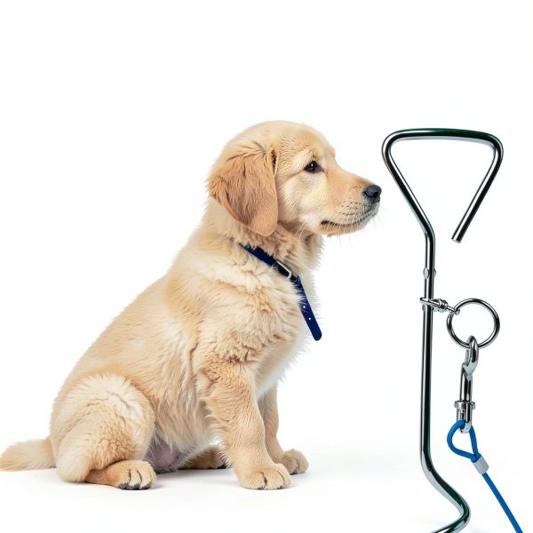 CLKHOWL Dog Tie Out Cable Heavy Duty Spiral Stake Blue-2