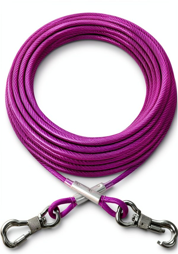 XiaZ Dog Tie Out Cable Stainless Steel Reflective Pet Safety-0