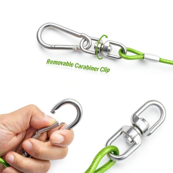 HaiYUAN Dog Tie Out Cable Steel PVC Coated Heavy Duty-3