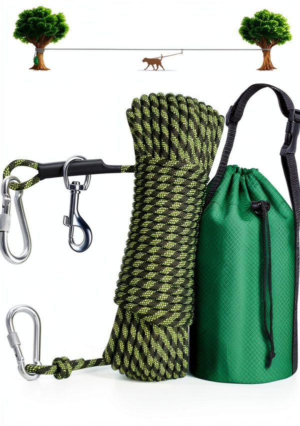 Tresbro Dog Tie Out Cable Lightweight Portable Camping Leash-0