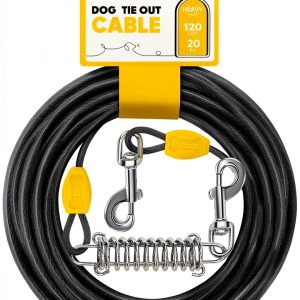 Petbobi Dog Tie Out Cable Steel Spring Chew Proof-0