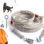 PAWNISAW Dog Tie Out Cable Stainless Steel 100ft Pet Safety-0