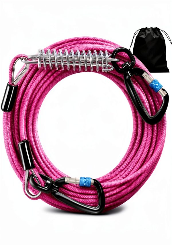 Snagle Paw Dog Tie Out Cable Secure Hook Rotating Design-0