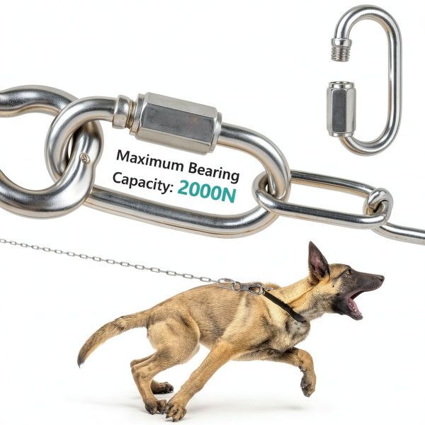 Tresbro Dog Tie Out Cable Metal Chain Rotatable Buckle-3