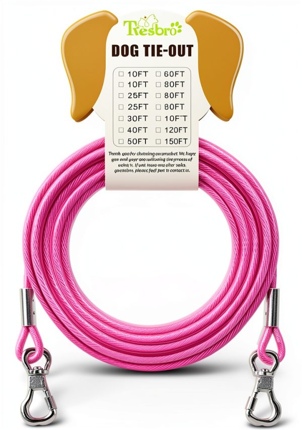Tresbro Heavy Duty Dog Tie Out Cable Stainless Steel 250lbs-6