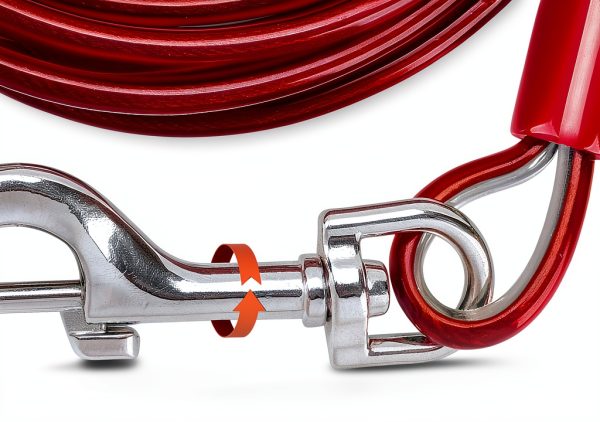 Tuff Pupper Dog Tie Out Cable Heavy Duty Galvanized Steel-4