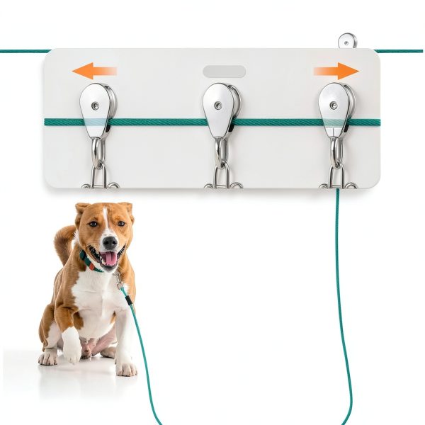 LUFFWELL Dog Tie Out Cable Heavy Duty Tangle Free Reflective-4