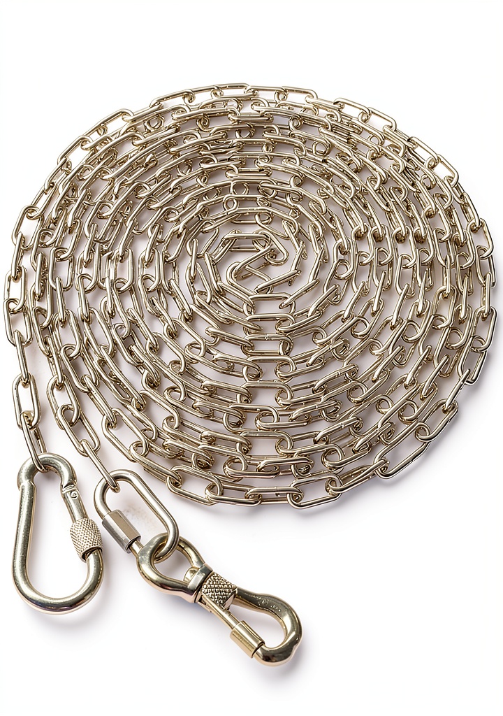 Tresbro Dog Tie Out Cable Metal Chain connected to tree during camping trip