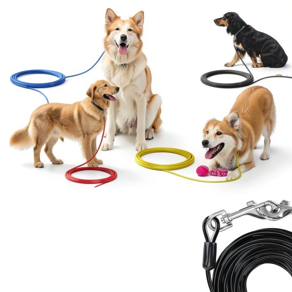 Tuff Pupper Dog Tie Out Cable Heavy Duty Galvanized Steel-5