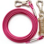 Tresbro Dog Tie Out Stainless Steel Cable Reflective Leash-0