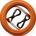 XiaZ Dog Tie Out Stainless Steel Cable Reflective Pet Safety-0