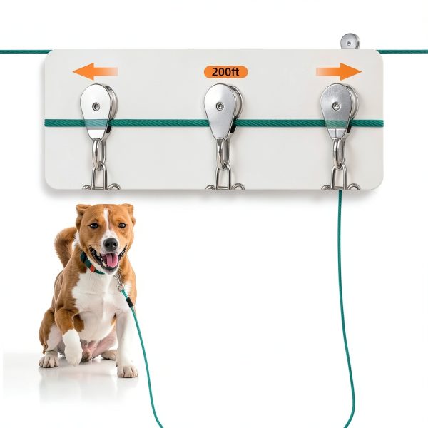 LUFFWELL Dog Tie Out Cable Heavy Duty Stainless Steel-4