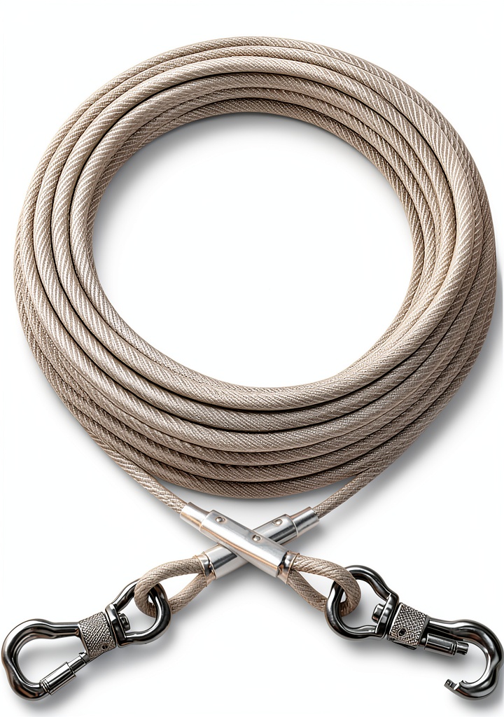 XiaZ dog tie-out cable in use on a grassy yard