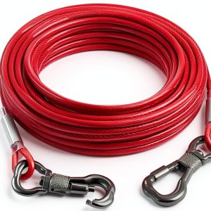 Tresbro Heavy Duty Dog Tie Out Cable Stainless Steel Leash-0