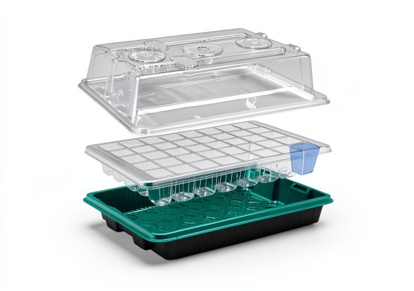 Growfriend Indoor Seed Starter Kit Waterproof PP Tray with LED Lights-2