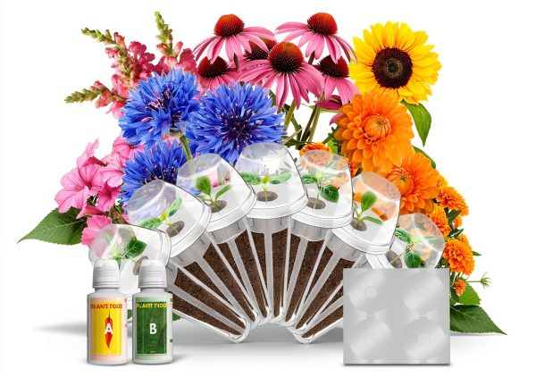 Lykoclean Hydroponic Seed Pod Kit 12 Pods Mixed Colors Organic Flowers-0