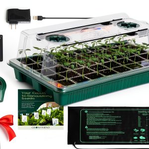 Growfriend Indoor Seed Starter Kit Waterproof PP Tray with LED Lights-0