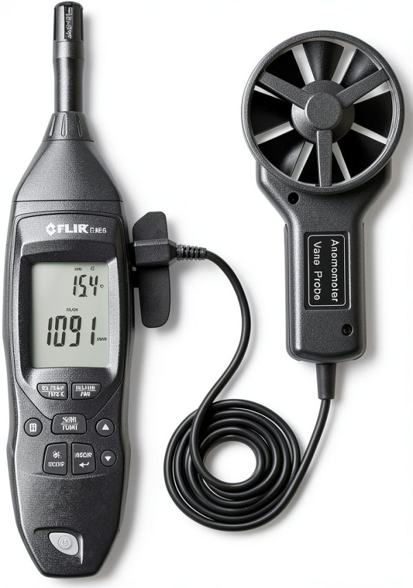 FLIR EM54 HVACR Meter with Vane Anemometer and K-Type Thermocouple-0