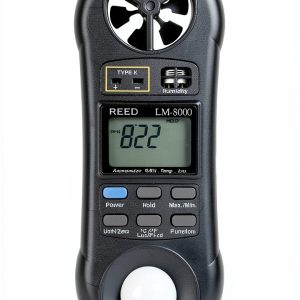 REED Instruments LM-8000 6-in-1 Multi-Function Environmental Meter (Air velocity/temperature, Ambient Temperature, Humidity, Contact Temperature and Light)-0