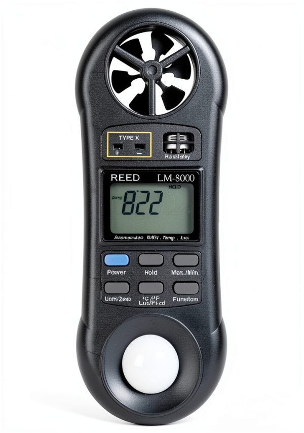 REED Instruments LM-8000 6-in-1 Multi-Function Environmental Meter (Air velocity/temperature, Ambient Temperature, Humidity, Contact Temperature and Light)-0