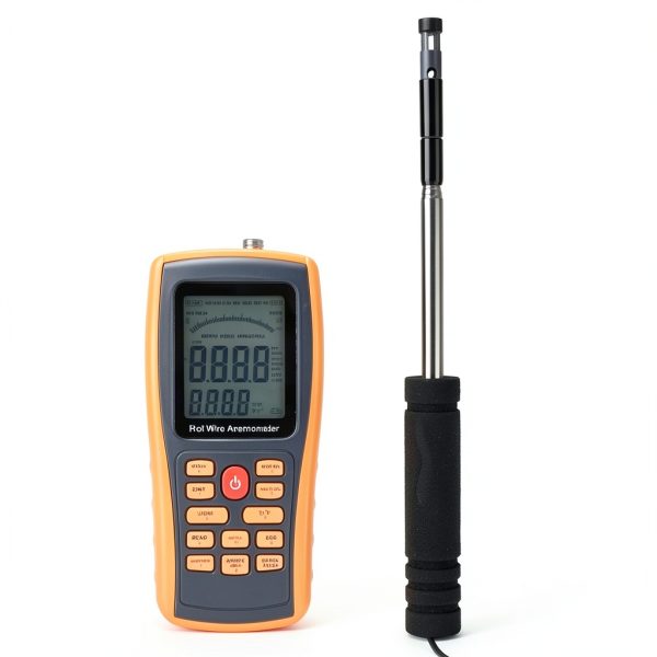Hot Wire Anemometer Sorand Portable 3-in-1 Air Speed Temp Volume Meter-0