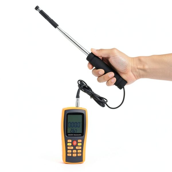 Hot Wire Anemometer Sorand Portable 3-in-1 Air Speed Temp Volume Meter-5